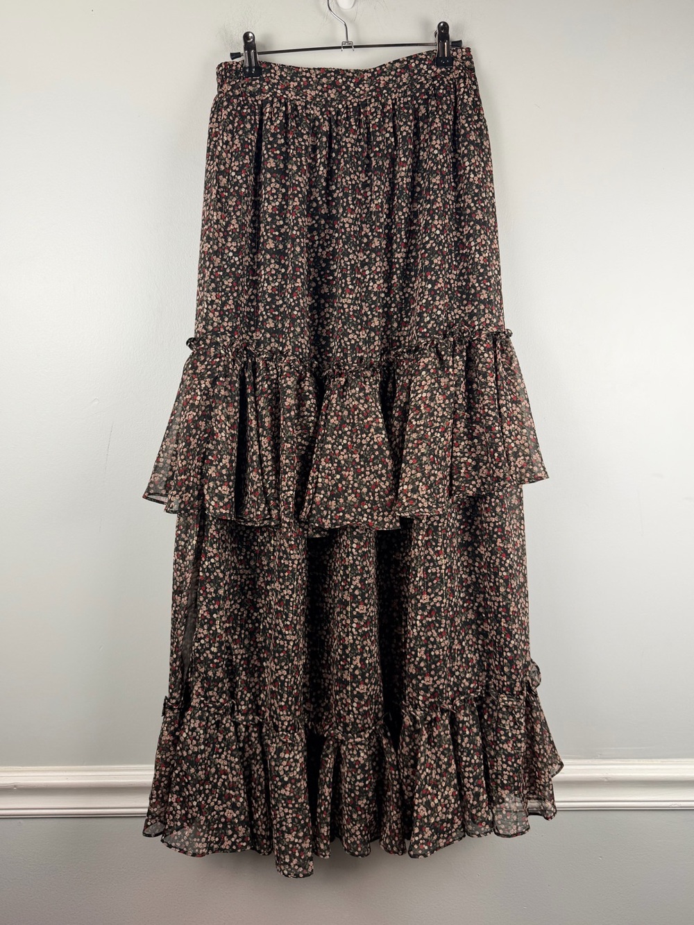 NWOT Buddy Love maxi tiered floral skirt size small